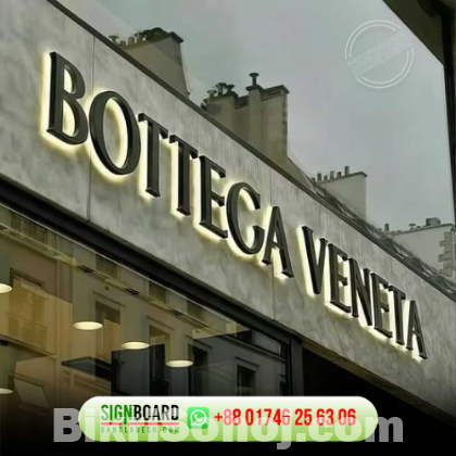 LED backlit Stainless Steel nameplate for Shopping mall